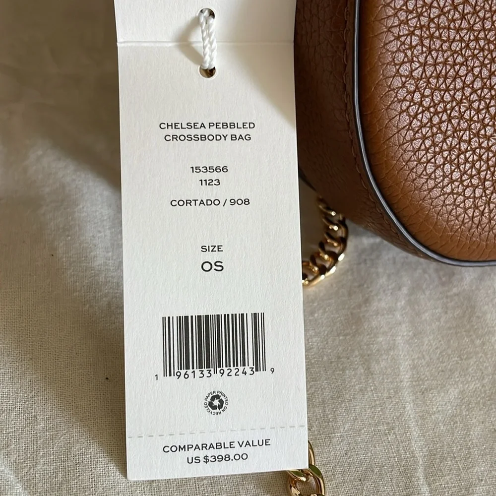 New✨ Tory Burch chelsea pebbled crossbody bag (brown) - Picture 13 of 15